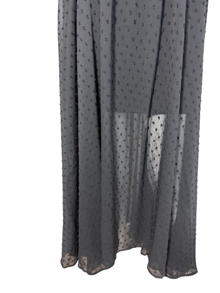 Mikuta Black Sheer Swiss Dot Kimono Sleeve Maxi Dress Size M Nwt — image 4 of 8